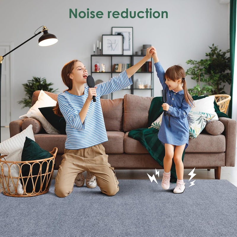 VallisCo 30 Pack Carpet Tile - 12” X 12” Self Adhesive Carpet Floor Tiles Anti-Slip Squares Peel and Stick Floor Tile DIY Installation for Bedroom (Light Gray) - Image 2